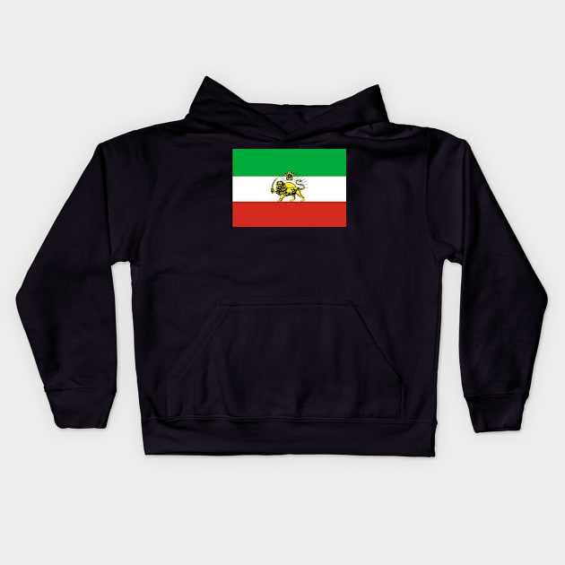 Flag of Persia / Iran (Pahlavi) Kids Hoodie by SolarCross